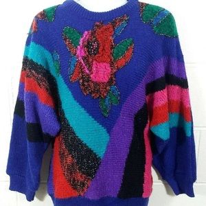 Vintage 1980s color block sweater